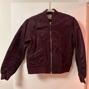 Nylon bomber jacket